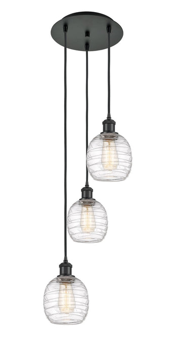 Innovations 113B-3P-BK-G1013 LED Pendant, Matte Black