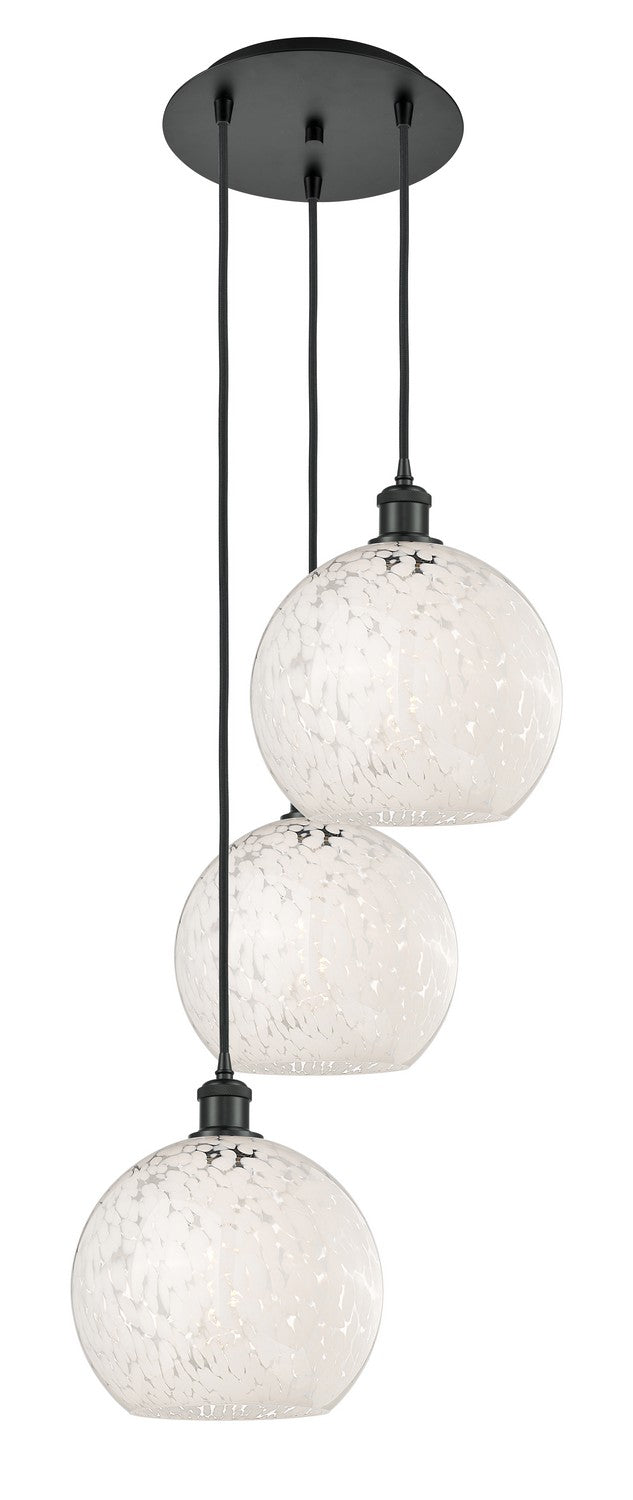 Innovations 113B-3P-BK-G1216-10WM LED Pendant, Matte Black