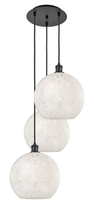 Innovations 113B-3P-BK-G1216-12WM LED Pendant, Matte Black