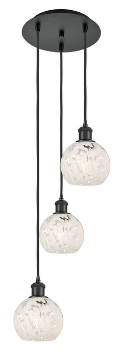 Innovations 113B-3P-BK-G1216-6WM LED Pendant, Matte Black