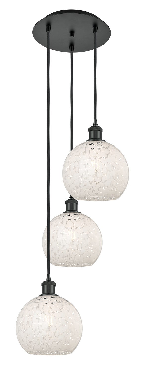 Innovations 113B-3P-BK-G1216-8WM LED Pendant, Matte Black