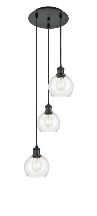 Innovations 113B-3P-BK-G122-6 LED Pendant, Matte Black