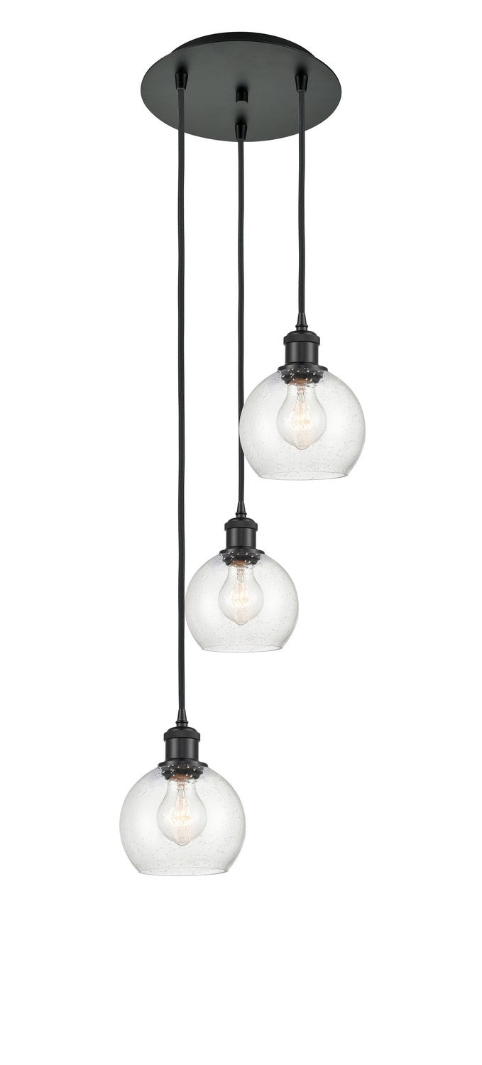 Innovations 113B-3P-BK-G124-6 LED Pendant, Matte Black