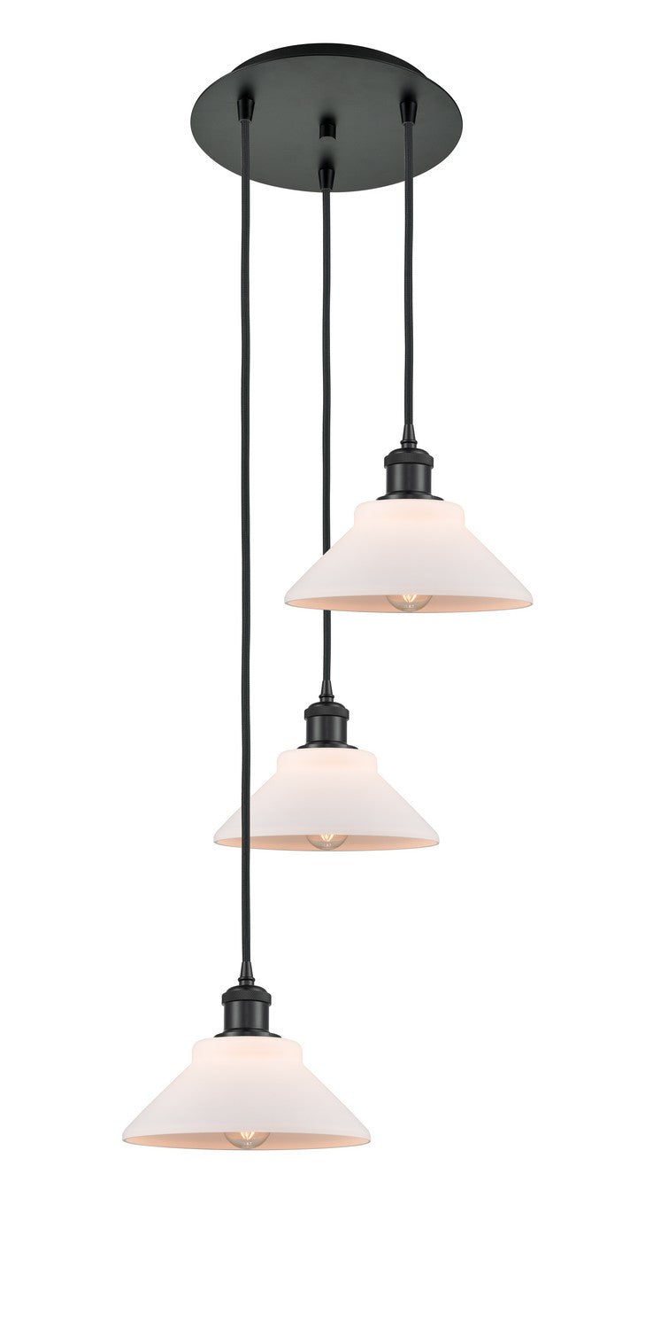 Innovations 113B-3P-BK-G131 LED Pendant, Matte Black