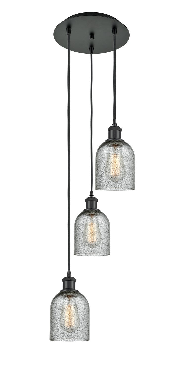 Innovations 113B-3P-BK-G257 LED Pendant, Matte Black