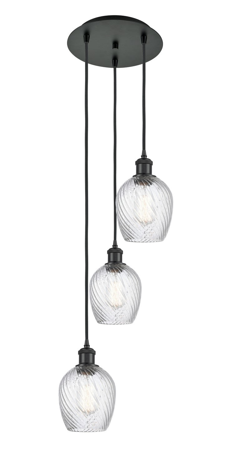 Innovations 113B-3P-BK-G292 LED Pendant, Matte Black