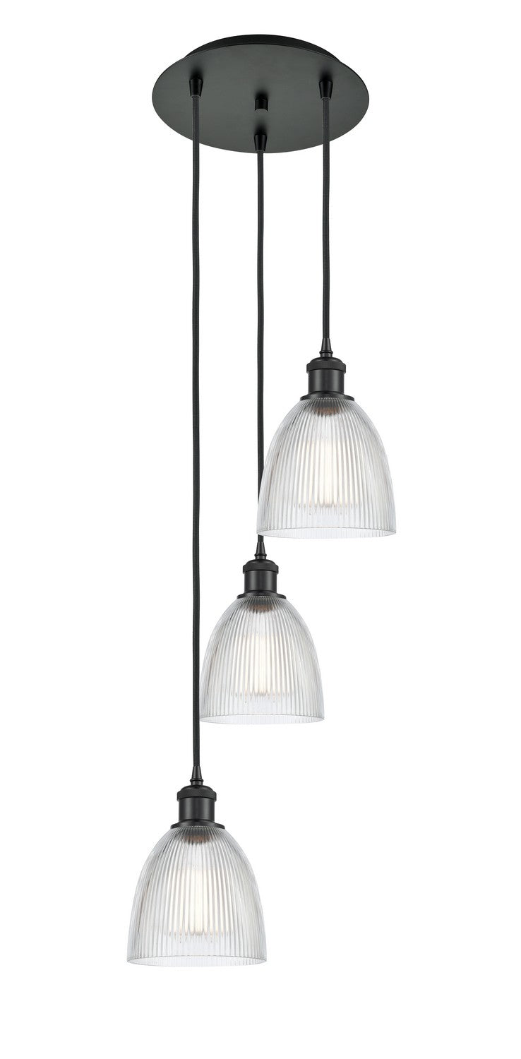 Innovations 113B-3P-BK-G382 LED Pendant, Matte Black