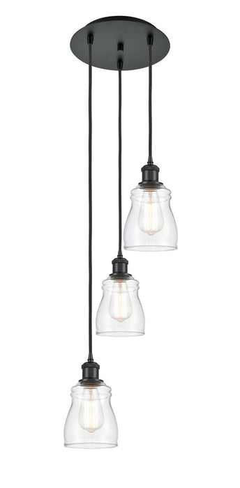 Innovations 113B-3P-BK-G392 LED Pendant, Matte Black