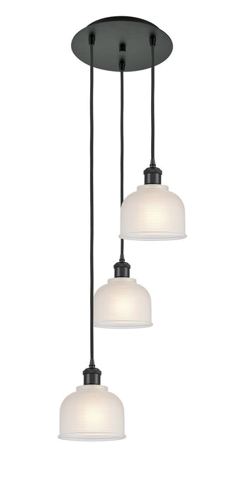Innovations 113B-3P-BK-G411 LED Pendant, Matte Black