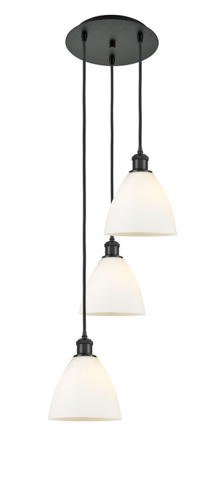 Innovations 113B-3P-BK-GBD-751 LED Pendant, Matte Black