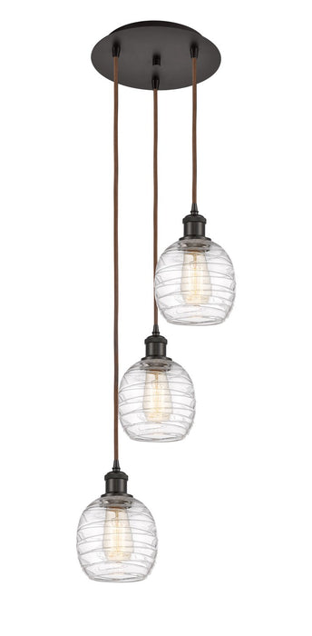Innovations 113B-3P-OB-G1013 LED Pendant, Oil Rubbed Bronze
