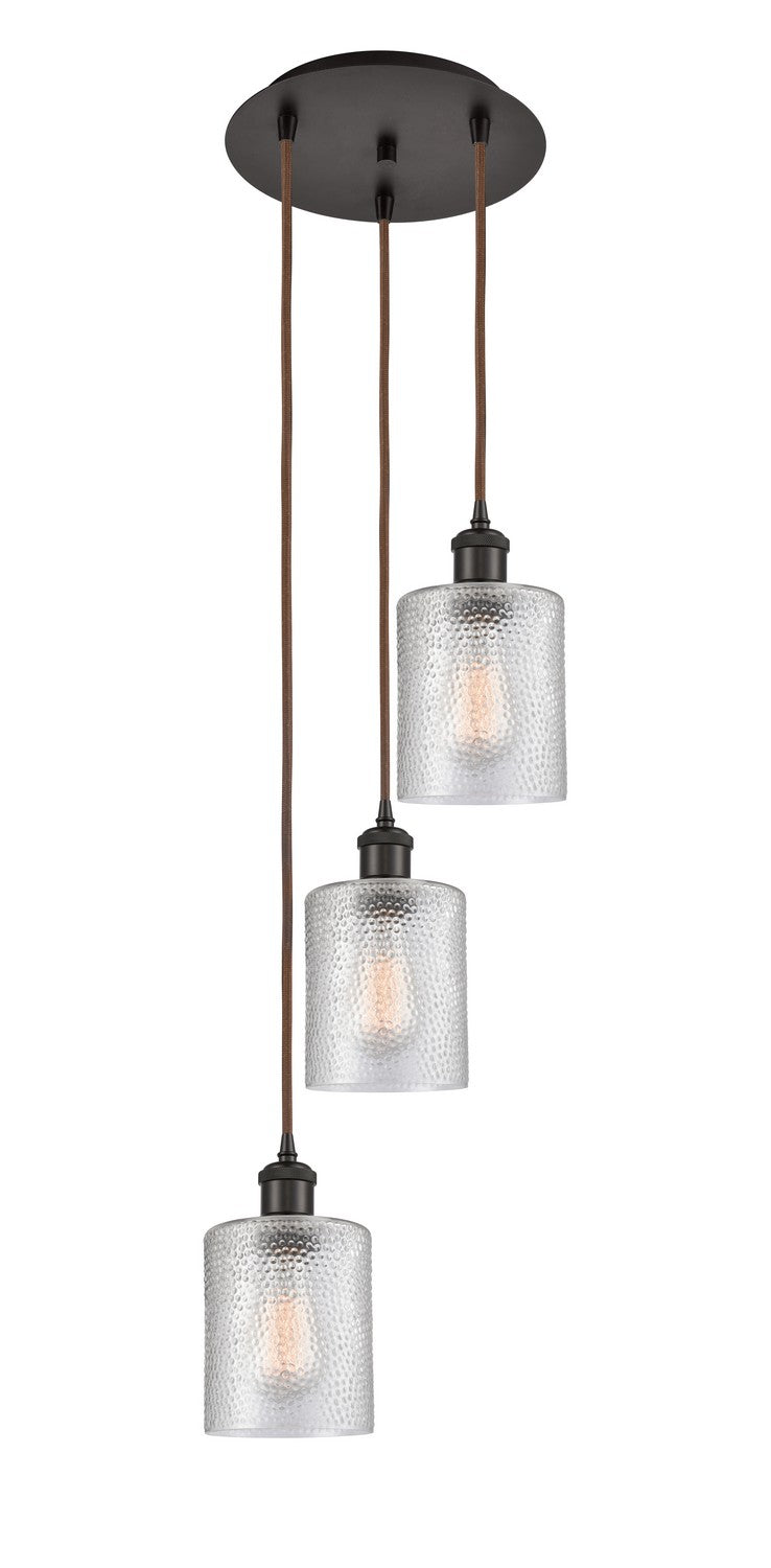 Innovations 113B-3P-OB-G112 LED Pendant, Oil Rubbed Bronze