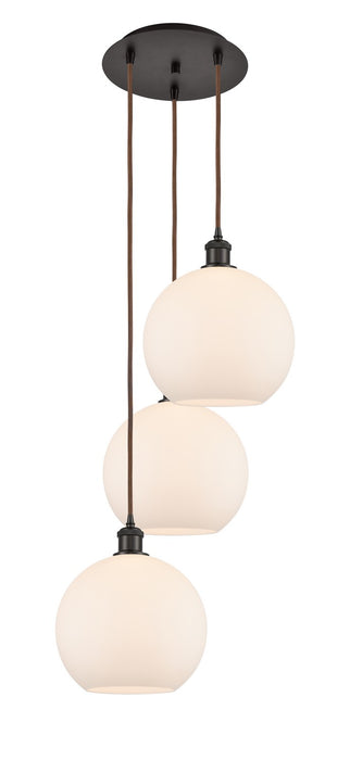 Innovations 113B-3P-OB-G121-10 LED Pendant, Oil Rubbed Bronze