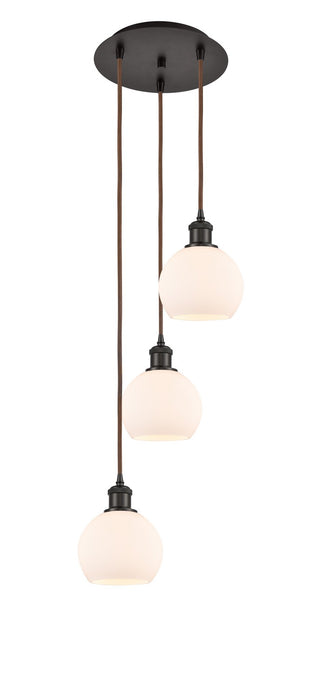 Innovations 113B-3P-OB-G121-6 LED Pendant, Oil Rubbed Bronze