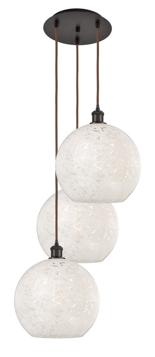 Innovations 113B-3P-OB-G1216-12WM LED Pendant, Oil Rubbed Bronze