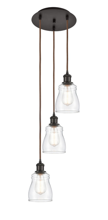 Innovations 113B-3P-OB-G392 LED Pendant, Oil Rubbed Bronze