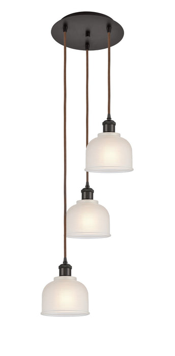 Innovations 113B-3P-OB-G411 LED Pendant, Oil Rubbed Bronze