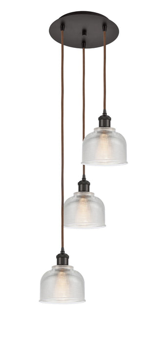Innovations 113B-3P-OB-G412 LED Pendant, Oil Rubbed Bronze