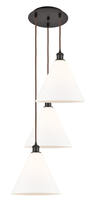 Innovations 113B-3P-OB-GBC-121 LED Pendant, Oil Rubbed Bronze