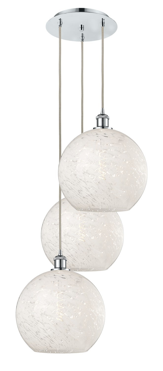 Innovations 113B-3P-PC-G1216-12WM LED Pendant, Polished Chrome