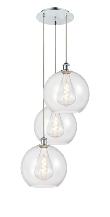 Innovations 113B-3P-PC-G122-12 LED Pendant, Polished Chrome