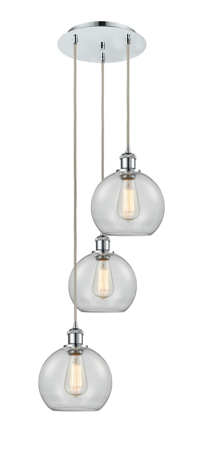 Innovations 113B-3P-PC-G122-8 LED Pendant, Polished Chrome