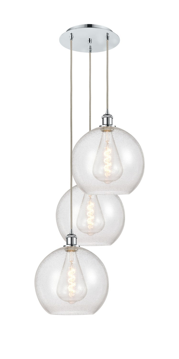 Innovations 113B-3P-PC-G124-12 LED Pendant, Polished Chrome
