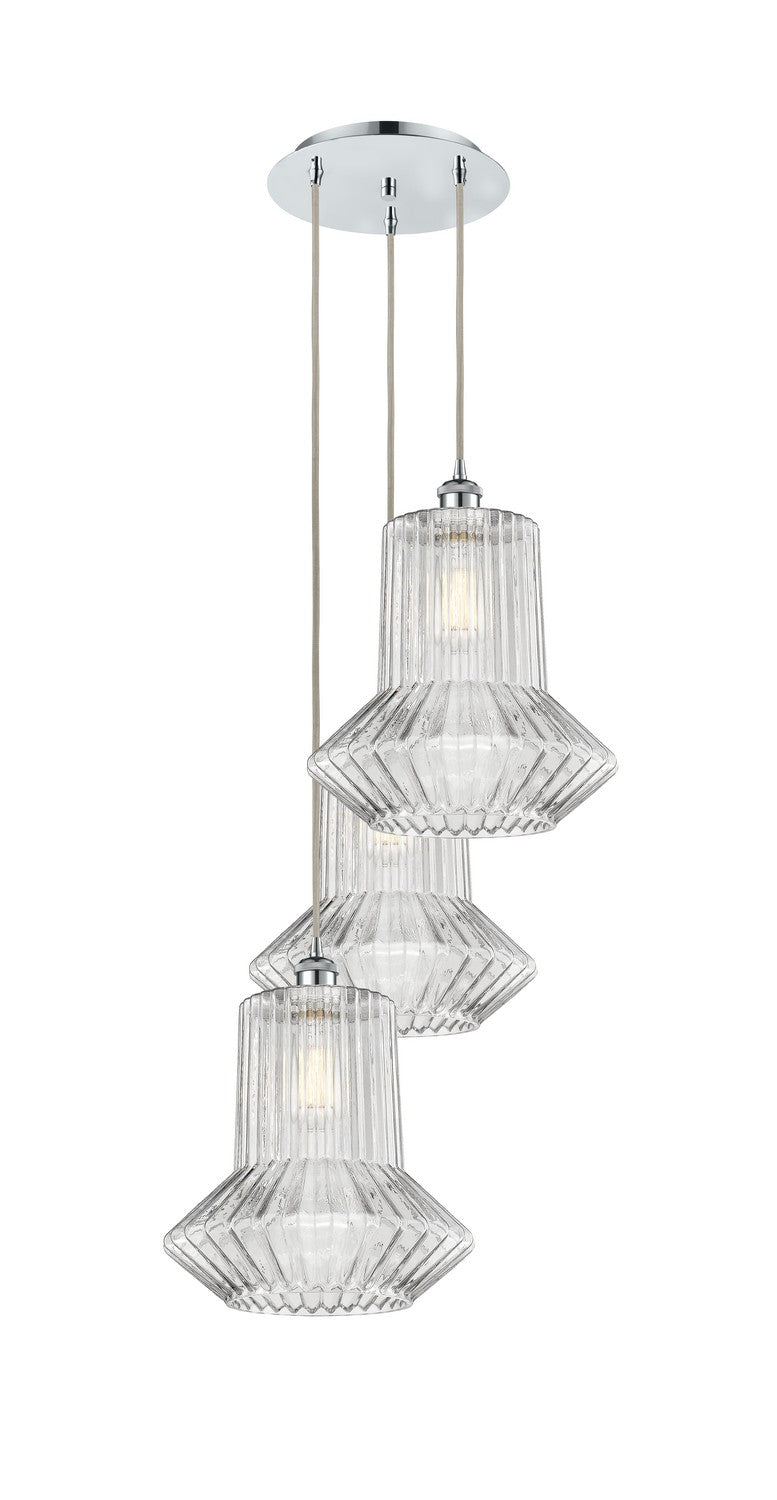 Innovations 113B-3P-PC-G212 LED Pendant, Polished Chrome