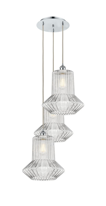 Innovations 113B-3P-PC-G212 LED Pendant, Polished Chrome