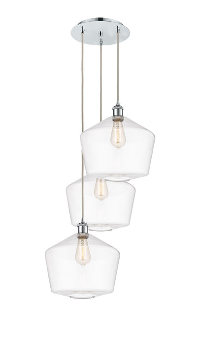 Innovations 113B-3P-PC-G652-12 LED Pendant, Polished Chrome