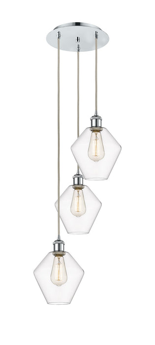 Innovations 113B-3P-PC-G652-8 LED Pendant, Polished Chrome
