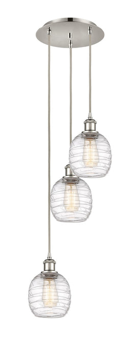 Innovations 113B-3P-PN-G1013 LED Pendant, Polished Nickel