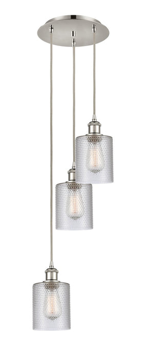 Innovations 113B-3P-PN-G112 LED Pendant, Polished Nickel