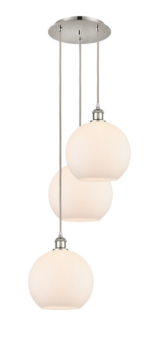 Innovations 113B-3P-PN-G121-10 LED Pendant, Polished Nickel