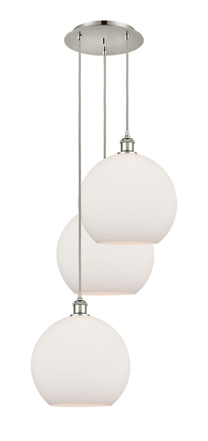 Innovations 113B-3P-PN-G121-12 LED Pendant, Polished Nickel