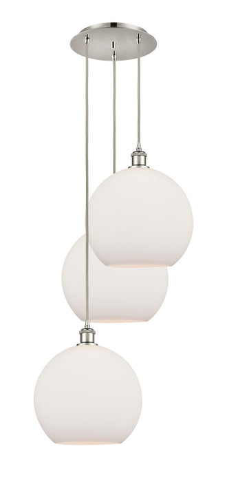 Innovations 113B-3P-PN-G121-12 LED Pendant, Polished Nickel