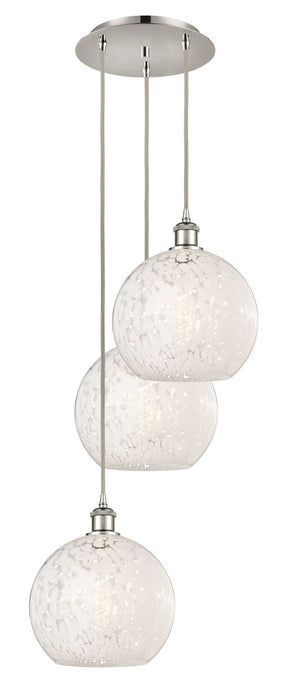 Innovations 113B-3P-PN-G1216-10WM LED Pendant, Polished Nickel