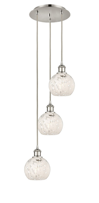 Innovations 113B-3P-PN-G1216-6WM LED Pendant, Polished Nickel