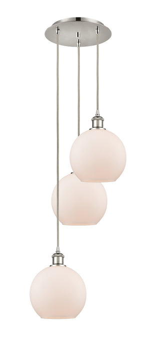 Innovations 113B-3P-PN-G121-8 LED Pendant, Polished Nickel