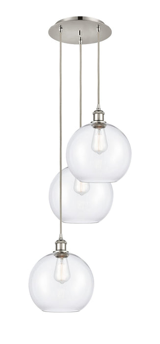 Innovations 113B-3P-PN-G122-10 LED Pendant, Polished Nickel