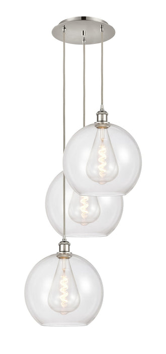 Innovations 113B-3P-PN-G122-12 LED Pendant, Polished Nickel