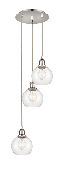 Innovations 113B-3P-PN-G122-6 LED Pendant, Polished Nickel