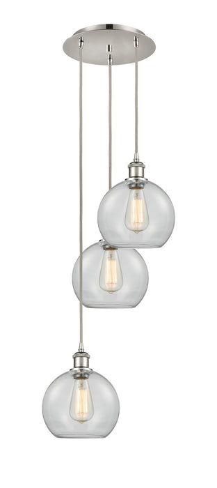 Innovations 113B-3P-PN-G122-8 LED Pendant, Polished Nickel