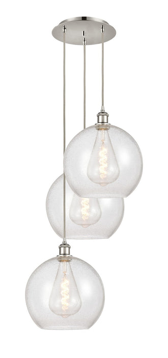 Innovations 113B-3P-PN-G124-12 LED Pendant, Polished Nickel