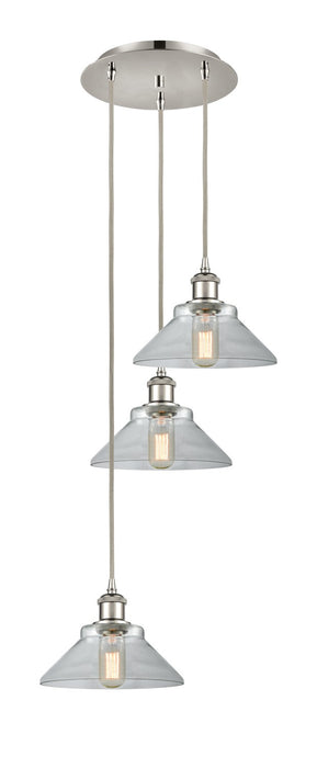Innovations 113B-3P-PN-G132 LED Pendant, Polished Nickel