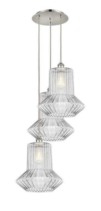 Innovations 113B-3P-PN-G212 LED Pendant, Polished Nickel
