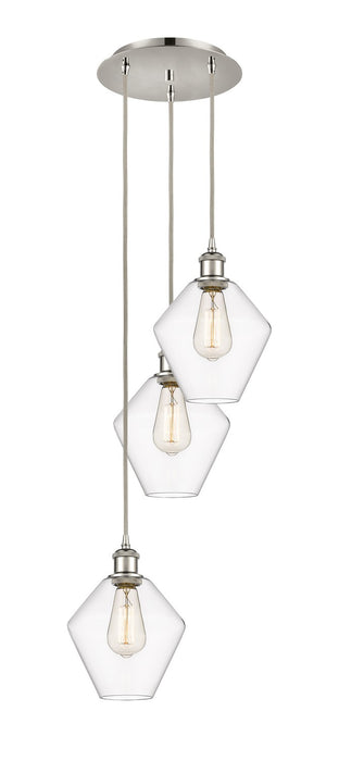 Innovations 113B-3P-PN-G652-8 LED Pendant, Polished Nickel