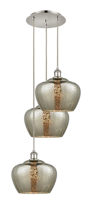 Innovations 113B-3P-PN-G96-L LED Pendant, Polished Nickel