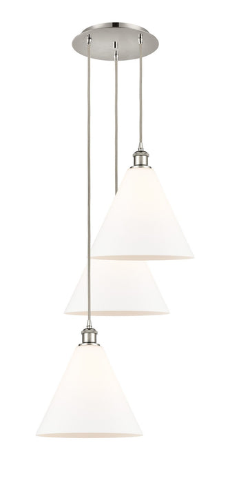 Innovations 113B-3P-PN-GBC-121 LED Pendant, Polished Nickel
