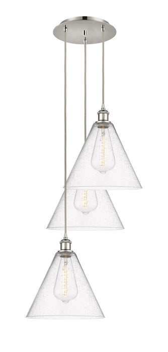 Innovations 113B-3P-PN-GBC-124 LED Pendant, Polished Nickel